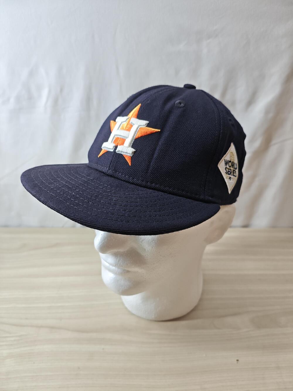 Houston Astros Hat Cap Fitted Mens 7 1/4 Navy MLB Baseball World Series New Era